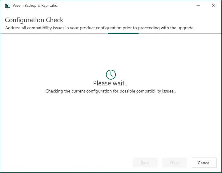 Upgrade Veeam to v12 configuration check