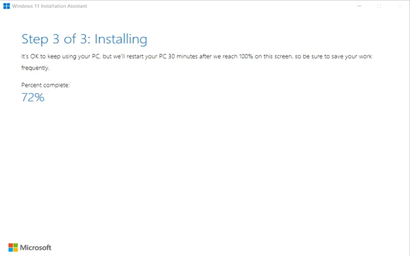 Upgrade to Windows 11 Installation Assistant