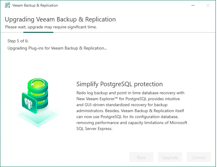 Upgrading Veeam backup plug-in