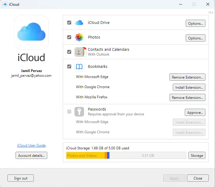 Use iCloud on Windows 11