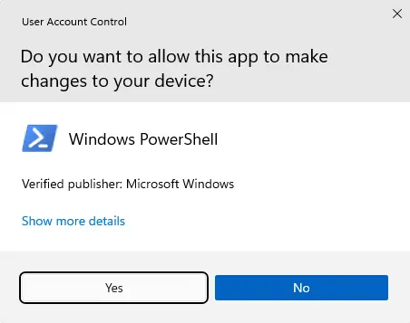 User account control PowerShell