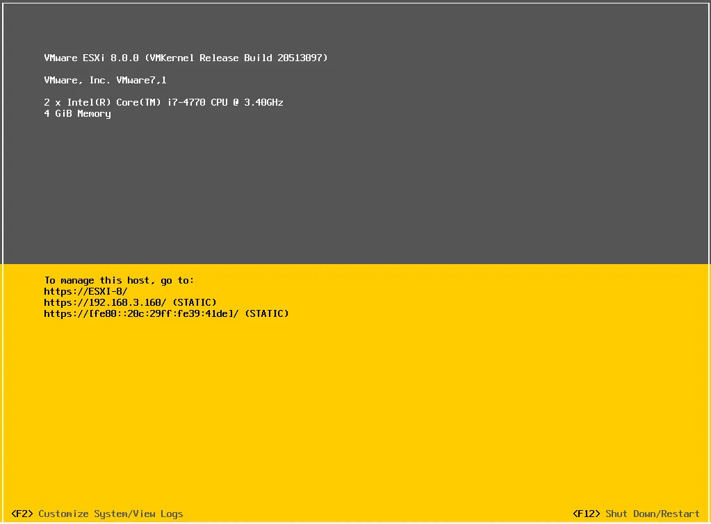 VMware ESXi 8.0.0