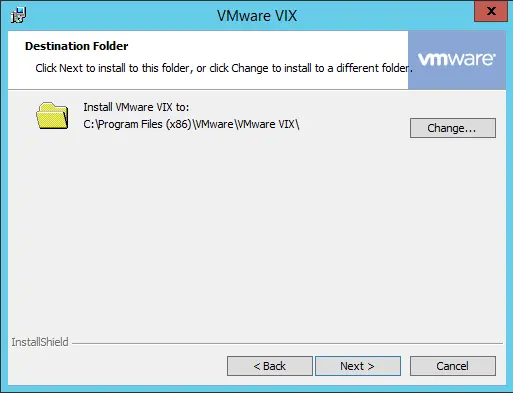 VMware VIX installation directory