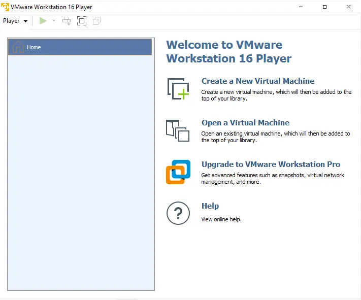 VMware Workstation 16 Player