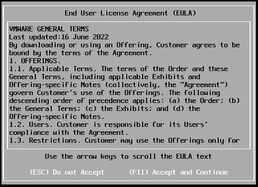 VMware end user license agreement
