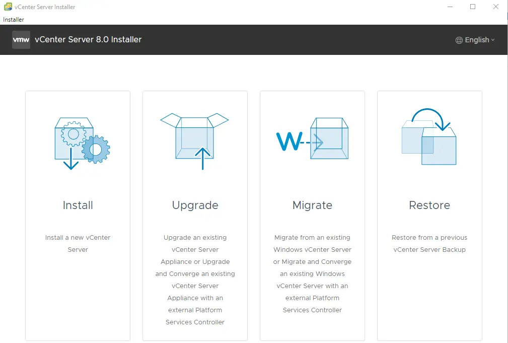 VMware vCenter Server 8.0 Installer