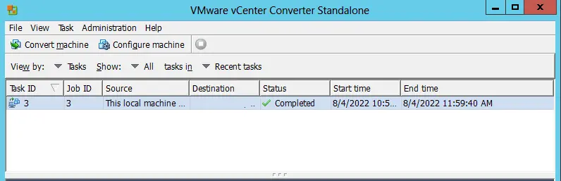 VMware vCenter converter standalone