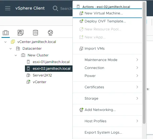 VMware vSphere client