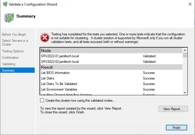 Validate switch enabled teaming configurations