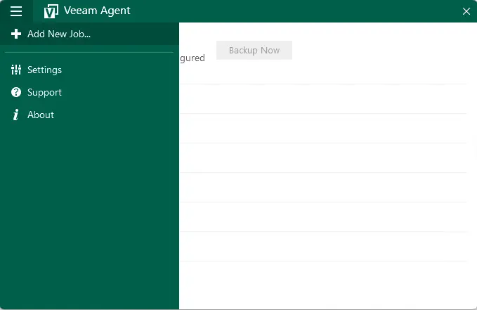 Veeam Agent add new job