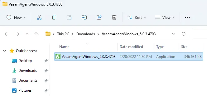 Veeam agent installer