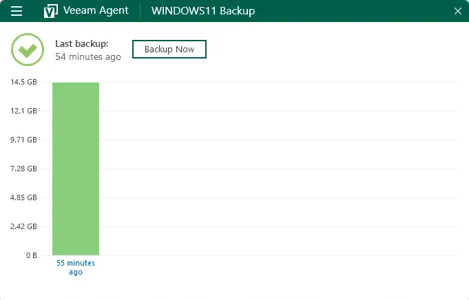 Veeam agent last backup