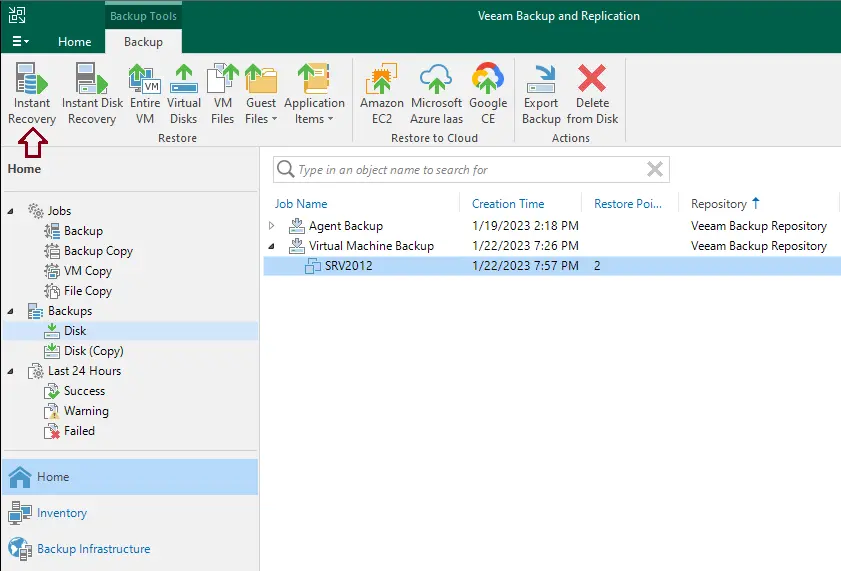 Veeam backup and replication