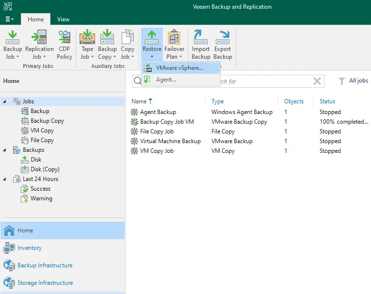 Veeam backup and replications