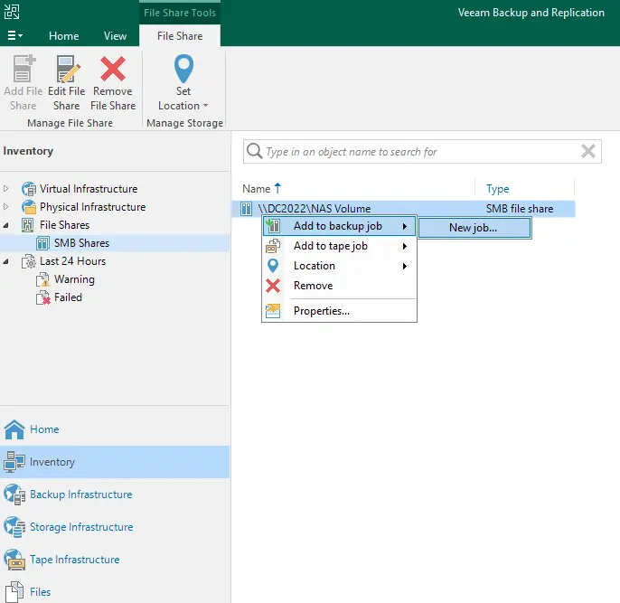 Veeam backup and repository inventory