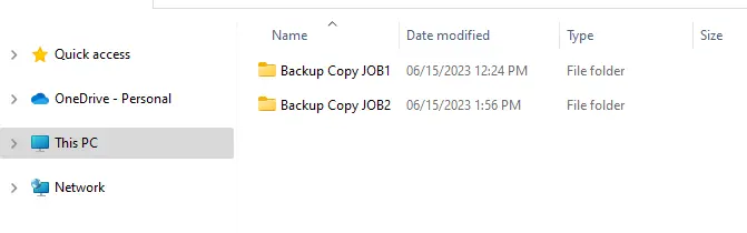 Veeam backup copy job