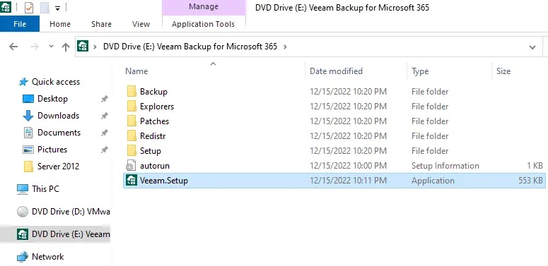 Veeam backup for Microsoft 365 setup