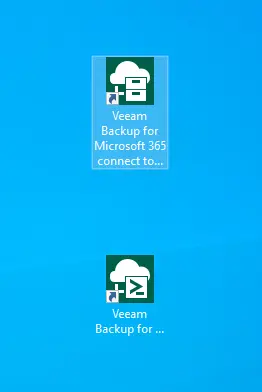 Veeam backup for Microsoft 365 shortcut