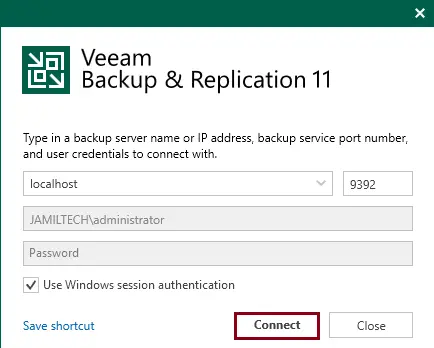 Veeam backup & replication 11 connect