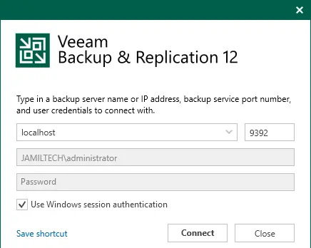 Veeam backup & replication 12 connect