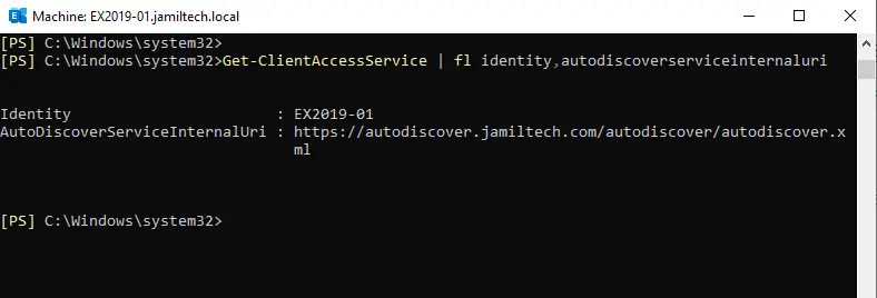 Verify autodiscover service internal uri