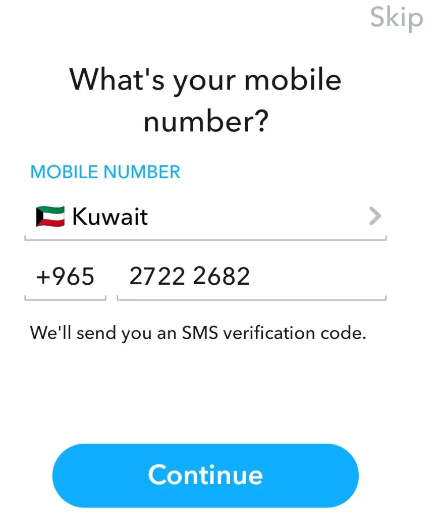Verify mobile number snapchat