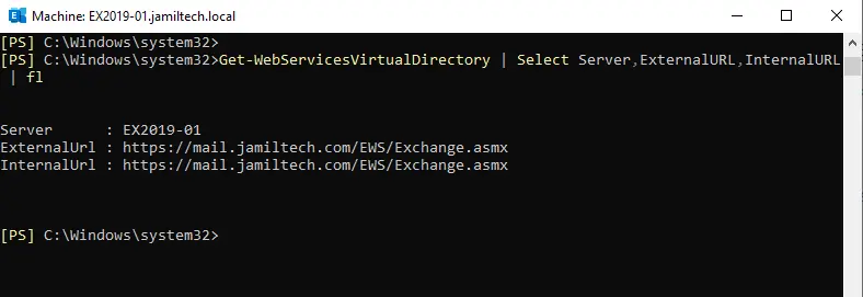 Verify web services virtual directory PowerShell