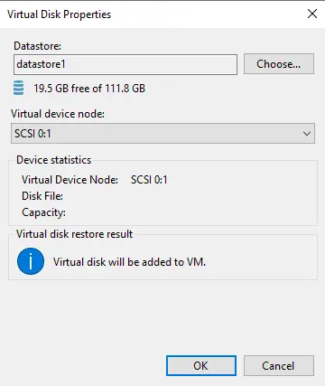 Virtual disk properties