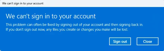 We can’t sign in to your account