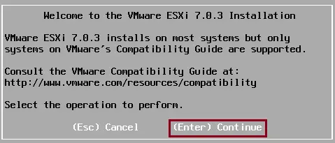 Install VMware ESXi 7.0