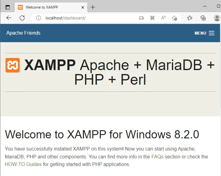 Welcome to XAMPP for Windows
