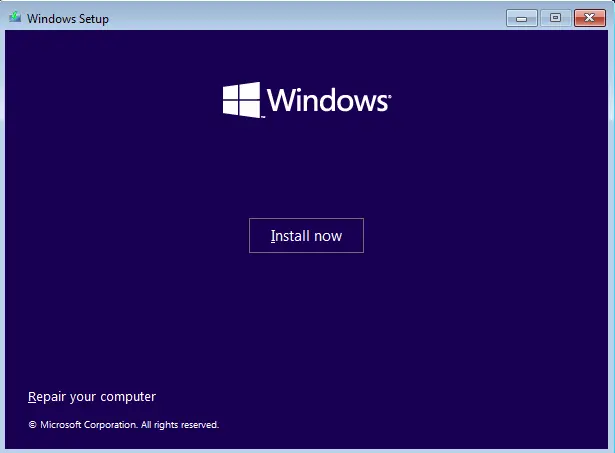 Windows 11 install now