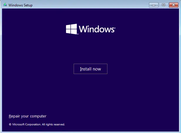 Windows 11 install now