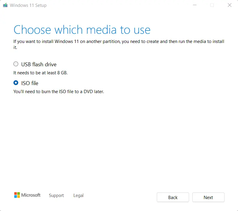 Windows 11 media creation tool ISO