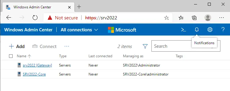 Windows Admin center