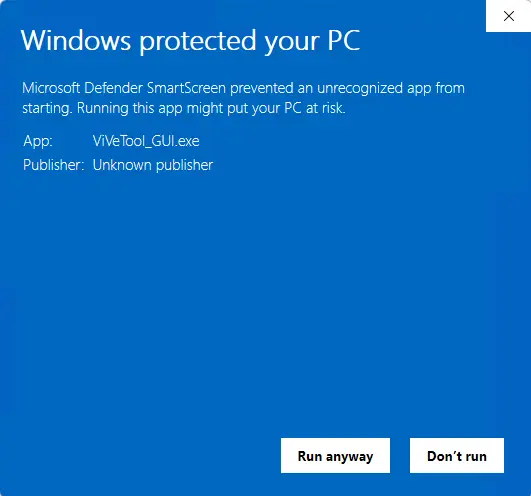 Windows protected our PC