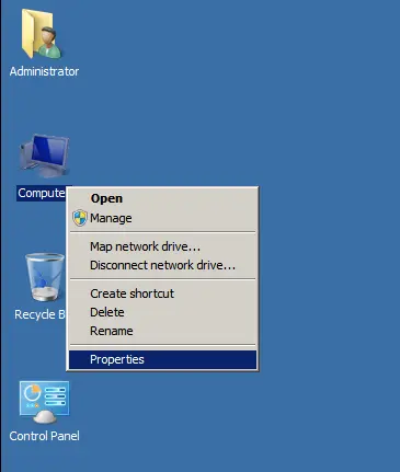 Windows server 2008 desktop