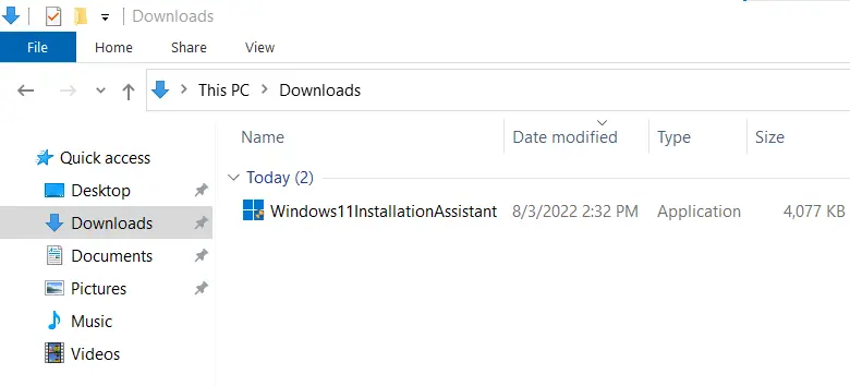 Windows11InstallationAssistant setup