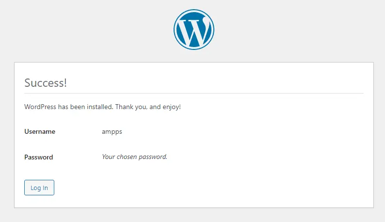 WordPress has been installed