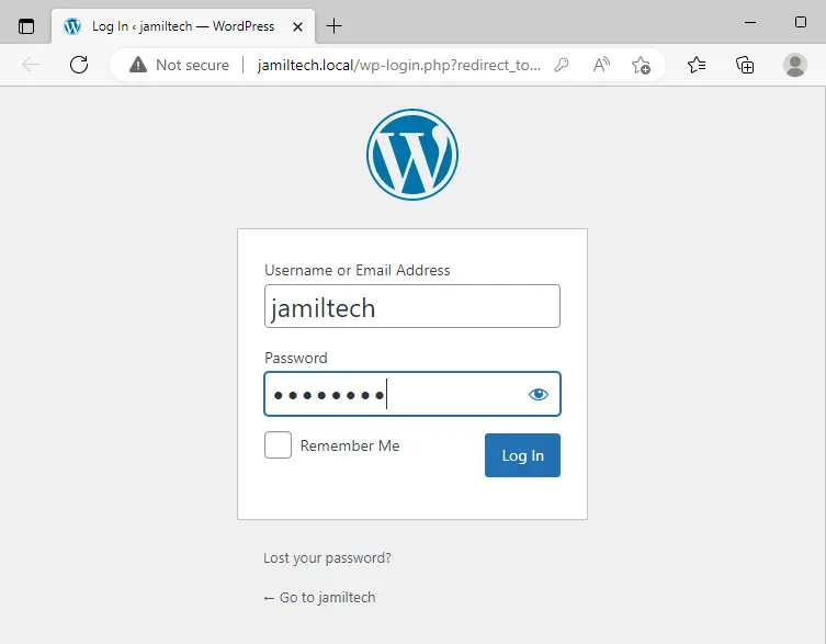 WordPress login