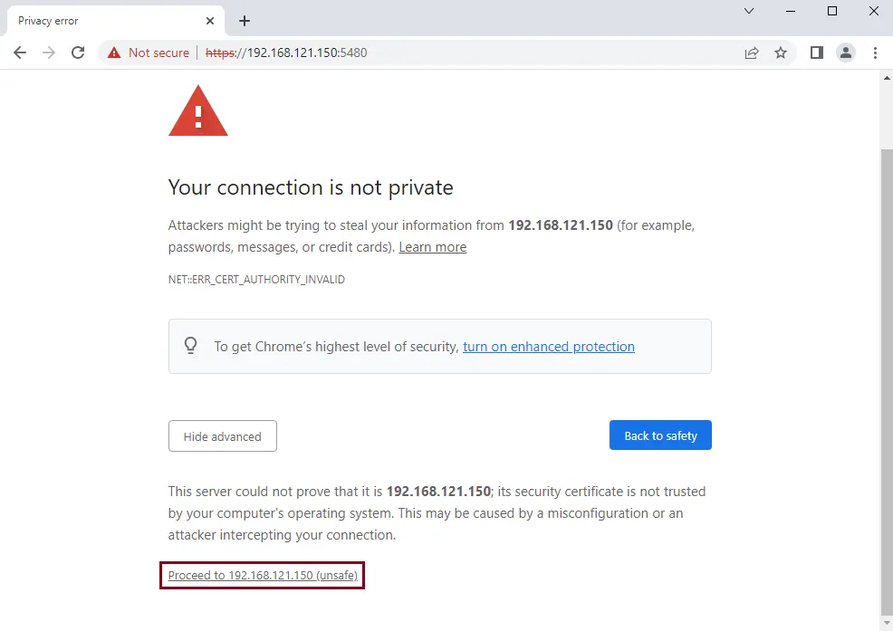 Your connection is not private