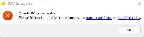Your rom is encrypted Citra