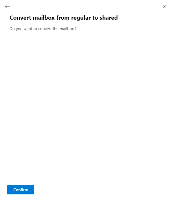 convert user mailbox to shared mailbox