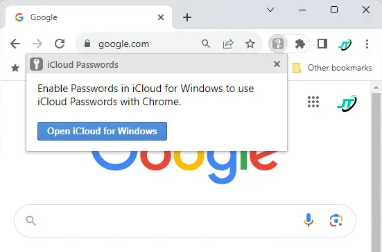 iCloud password for Windows