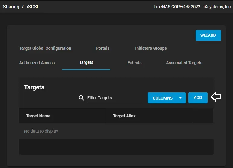 iSCSI target truenas