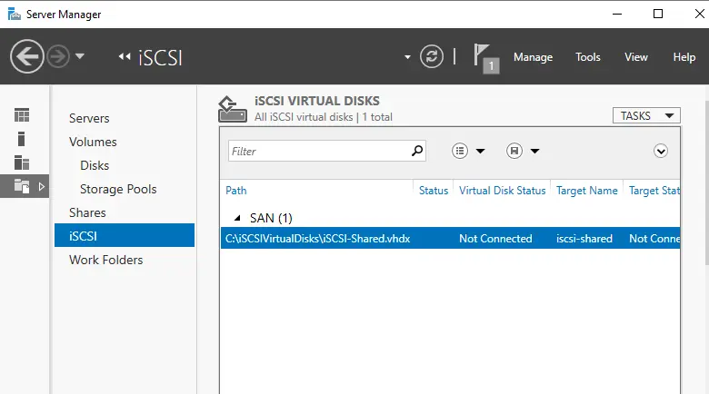 iSCSI virtual disks