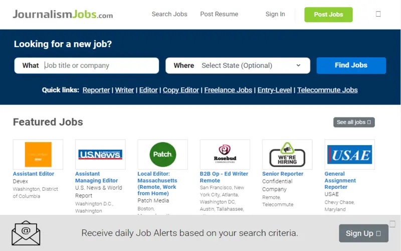 JournalismJobs Find New Jobs