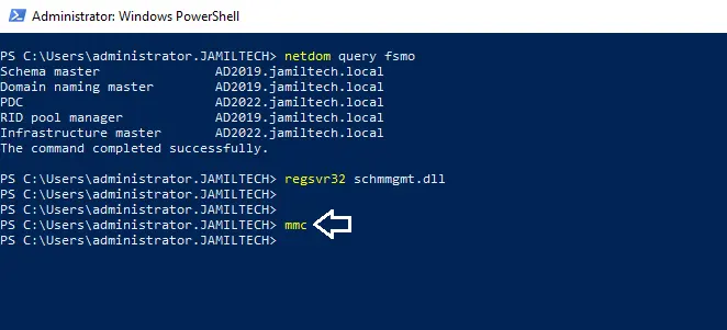 mmc PowerShell command