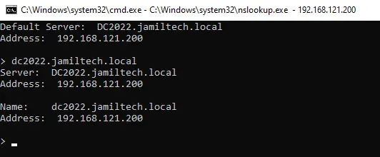 nslookup command