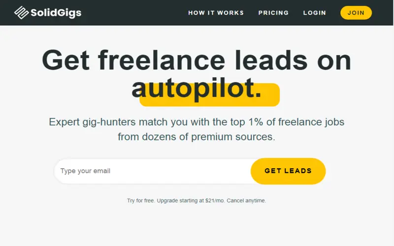 SolidGigs Get Freelance Leads